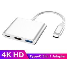 Conectores compatibles con HDMI tipo C 3 en 1, adaptador de carga USB 30, concentrador USBC 31 para Mac Air Pro, Huawei Mate10, Samsung S8 Plus, S3627201