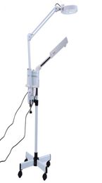 3 in 1 UV Ozon Gezichtsstomer Koud Licht LED 5X Vergrootglas Vloerlamp Gezichtslichaam Tattoo Make-up Lamp Beauty Spa Salon Tool8028636