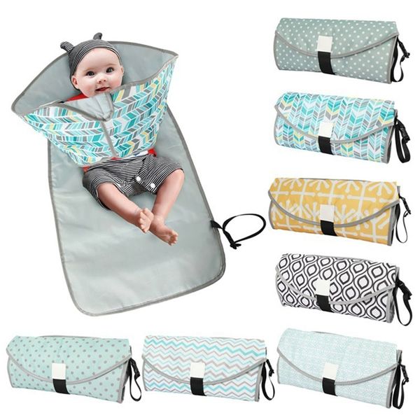 3 en 1 imperméable à l'eau matelas à langer voyage multifonction Portable bébé couche couverture tapis propre main pliant sac à couches 220726