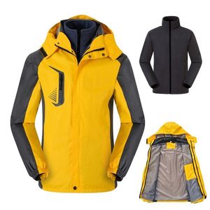 3 En 1 Coupe-Vent Hommes Hiver Randonnée Veste Hommes Femmes Printemps Automne Imperméable Randonnée Vestes En Plein Air Camping Trekking Manteaux 201114