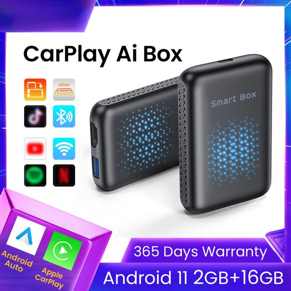 CarPlay sans fil 3 en 1, boîtier Ai, Android Auto, pour Toyota Benz Mazada, lecteur vidéo multimédia, compatible HDMI