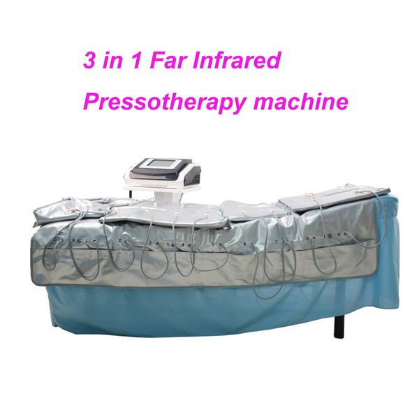 Máquina de salón de spa para pérdida de peso, presoterapia infrarroja lejana, drenaje linfático, presión de aire, masaje corporal, desintoxicación de la piel, 3 en 1
