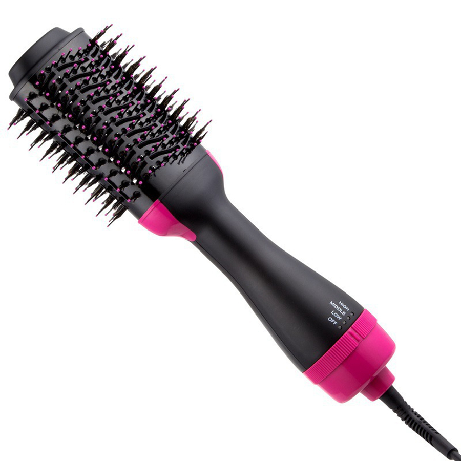 3 IN1 One Step Hårtork och Volumizer Brush Rätning Curling Iron Comb Elektrisk Hårborste Massage Comb RRA1701