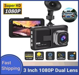 3 pouces 1080p Dual Lens Car DVR Camera Video Recorder cycle enregistreurs Night Vision Wide angle dashcam Camera Registrar2734189