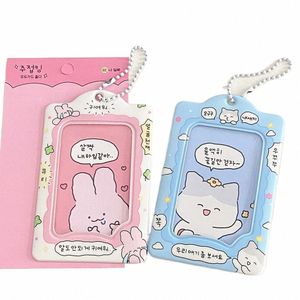 Carte photo de carton de 3 pouces support de carte Kpop Photocards Protector Pendant Fi Mini Photo Album Idol Sleeves Photo Sleeves Keyring T2CF #