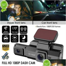 3 inch dash cam hd 1080p auto dvr-camera 170 groothoek nachtzicht videorecorders lusopname manier met g-sensor drop-levering Dhbmb