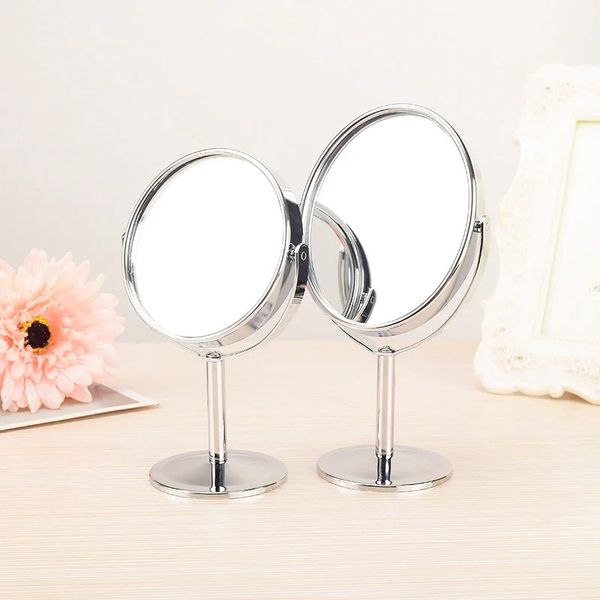 Miroir de maquillage d'agrandissement de 3 pouces 360 Miroir cosmétique de bureau professionnel rotatif Migrure à double face