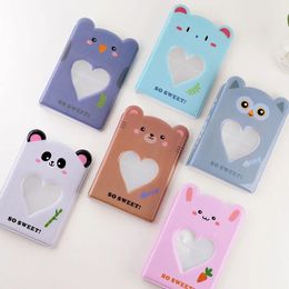 3 pouces Photocard Binder Cartoon Binder Photocards Hollow Mini Photo Album Plug-In Album PP Cartoon Migne Loving Hollow