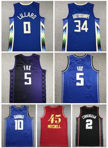 3 IVERSON basketbalshirts City Edition yakuda O LILARD 5 FOX 10 SABONIS 45 MITCHELL 2 CUNNINGHAM 1 BRIDGES 7 DURANT BALL sportgroothandel populair dhgate Korting