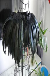 3 couches Black Feathers Châle Shaul Shaule épaules Plumes Cap Vintage Capie pour adulte Decor Party Supply8189829