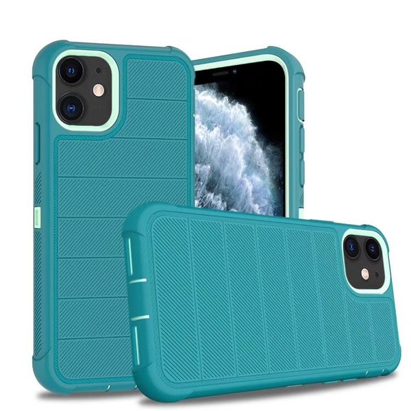 Coque robuste 3 couches pour APPLE iPhone 11/11 PRO/11 MAX/iphone12/12 PRO MAX 3in1 TPU TPE PC Coque avant en plastique antichoc