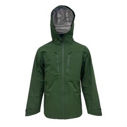 Veste de Sport imperméable à 3 couches avec capuche pour hommes, coupe-vent pour garder la chaleur S-L 100% Polyester, technologie DWR 240202