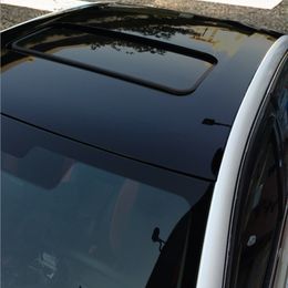 3 lagen hoogglanzende zwarte vinylfilm glanzend auto wrap foliebol voor auto dak verpakken bedekken luchtbellen gratis