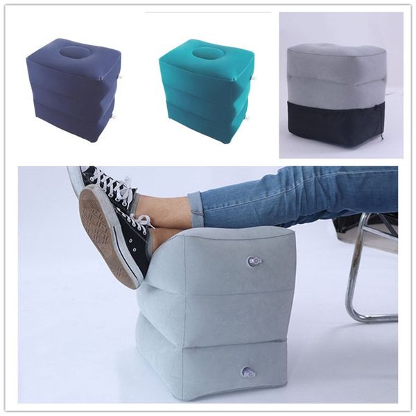 3 couches gonflable Portable voyage repose-pieds oreiller avion Train lit repose-pieds coussin bureau repos tapis