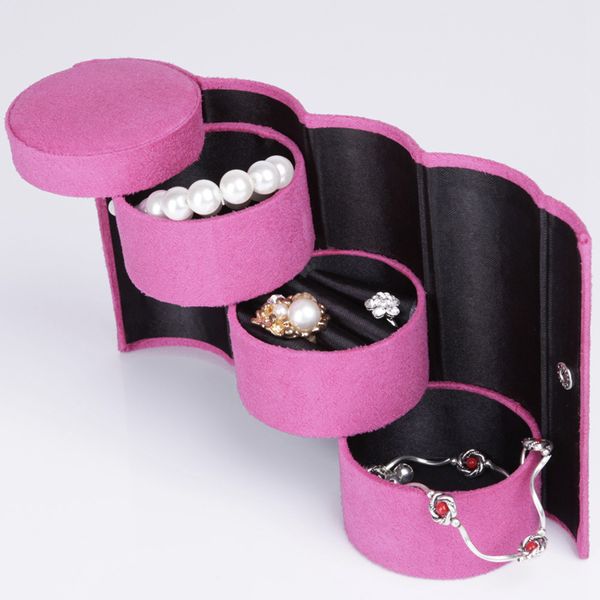 Caja de almacenamiento de joyería de 3 capas para collar Accesorios de joyería Pendiente Organizador de maquillaje Caja de contenedor Maquillaje Organizador de joyería Herramientas RRA981