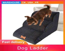 3 couches Échelle pour animaux de compagnie pour chiens Indoor Chien House Stairs Bamp Échelle de chat portable Chat d'escalade pour petit chien chat Pet Drop H5870332