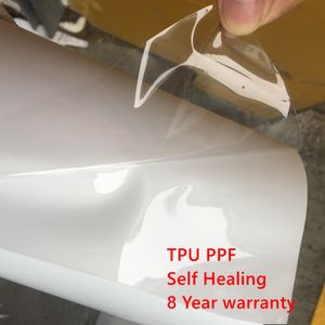 Película protectora de pintura transparente brillante, autocurativa, TPU PPF, calidad superior, antisuciedad, con 3 capas, tamaño 1,52x15m
