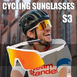 3 Lens Brand Brand Bike Sunglasses Set S3 Glasse-cycle Men Speed ​​Road Bicycle Lunettes de soleil Femmes Vélo Pochromic Eyewear 240510