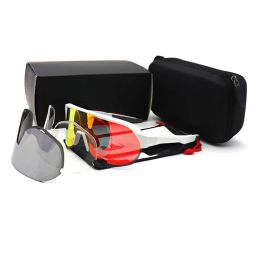 Gafas de sol polarizadas para ciclismo S2, 3 lentes, para exteriores, para hombre y mujer, gafas deportivas para ciclismo, gafas para bicicleta TR90 con caja
