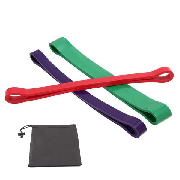 Bandas de resistencia de fitness de 3 niveles Bucle grueso Entrenamiento pesado Entrenamiento Atlético Power Rubber 210624