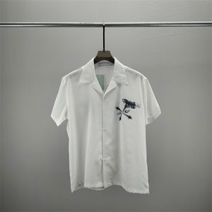 3 LUXE Designers Chemises Hommes Mode Tiger Lettre V chemise de bowling en soie Chemises décontractées Hommes Slim Fit Chemise à manches courtes M-3XL # 911