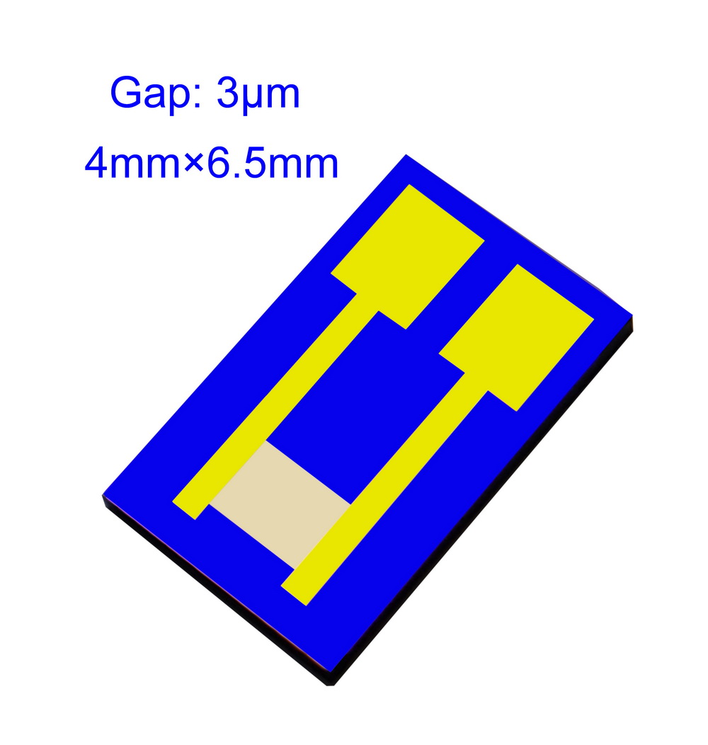 Eletrodos de ouro interdigitados de 3 mícrons IDE Substrato de silício MEMS Sensor químico médico Biossensor Personalização do chip