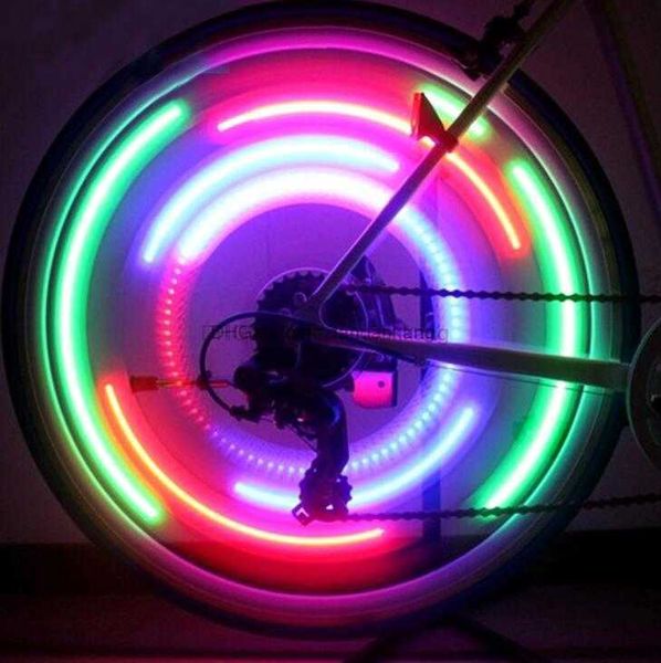 3 modes Led vélo roue a parlé lumières vélo rayons lampe lumière vélo clignotant lampes cyclisme avertissement LED roue fil lumières