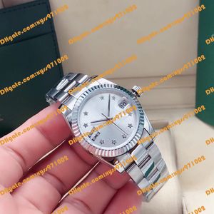 3 Modèle Nouveau Montre Femme 31mm Cadran Argent 278274 Star Diamond Time Mark Asie 2813 Mouvement Automatique Mécanique Diamant Incrusté Bracelet En Acier Inoxydable Affichage Du Calendrier