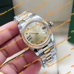 3 modèle nouvelle montre pour femme Asie 2813 mouvement 31mm cadran en or 278273 étoile diamant marque de temps or bracelet en acier inoxydable automatique mécanique 278274 278271 montre-bracelet