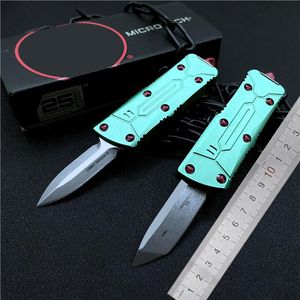 2 modèles Mini 204P Bounty Hunter Auto KNIFE D2 Blade T6-6061 Aviation Aluminium Poignée Portefeuille Couteaux Camping Chasse tactique Micro Outils de coupe