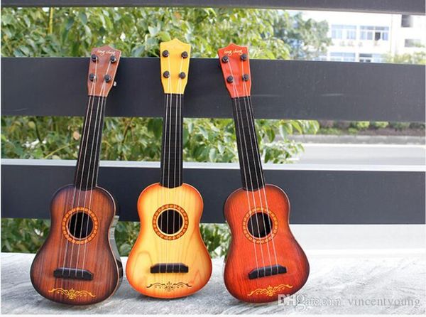 3 mini ukulélé olorful Ukulélé de guitare en bois pour enfants Basswood Soprano Instrument à cordes acoustique 4 cordes cadeau Toy Guitar