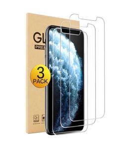 3-pack Amazon-screenprotector 3-pack voor iPhone 14 Plus 13 Mini 12 Pro Max 11 X Xs Xr 8 7 Plus 9H anti-vingerafdruk gehard glas1724983