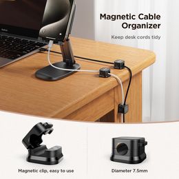 3-pack magnetische kabelbeheerclips, telefoon elektrische oplaadsnoerhouder, desktop snoerorganisator, zelfklevende kabelorganisatorhouder voor thuis keuken bureau