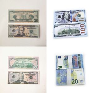 3 paquets de nouveaux faux billets de banque de fête 10 20 50 100 200 dollars américains euros livre billets anglais réalistes accessoires de barre de jouets copie de monnaie