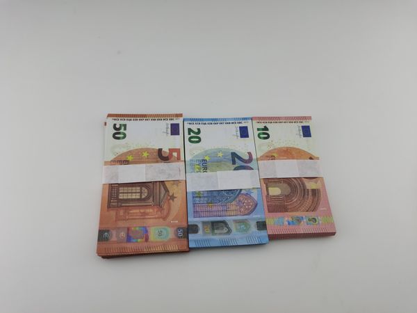 3 paquets de nouveaux faux billets de banque de fête 10 20 50 100 200 dollars américains euros livre billets anglais réalistes accessoires de barre de jouets copie de monnaie