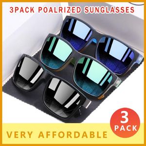 3 Pack Rechap des lunettes de soleil Sport Men Sunshes Polarisés Couleurs de soleil Lunets de soleil extérieurs Elmore Style Pobines photochromiques H60 288i