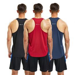 3 Pack lopen spiertank top voor mannen droog-fit training mouwloze tops ademende y-back shirts training bodybuilding vesten 240313