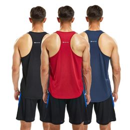 3 Pack lopen spiertank top voor mannen droog-fit training mouwloze tops ademende y-back shirts training bodybuilding vesten 240423