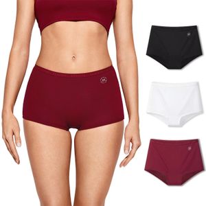 3 Pack Femmes Garçon Shorts Sous-vêtements Coton Modal Culottes Boxer Slips Tagless Panty 3PCS Un Ensemble coffret cadeau XS S M L XL 240131