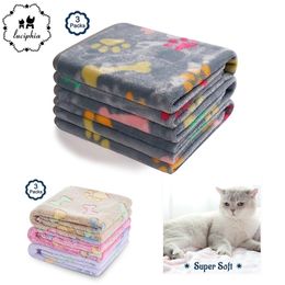 3 Packs Pet Dekens Bed Mats Super Zachte Fluffy Premium Fleece Bone Print Warm Flanel Throw voor Dog Puppy Cat Y200330