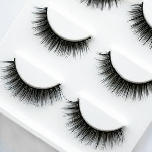 3 paires de cils 3D mode maquillage à la main longs cils cheveux doux pour les femmes dame beauté maquillage outils