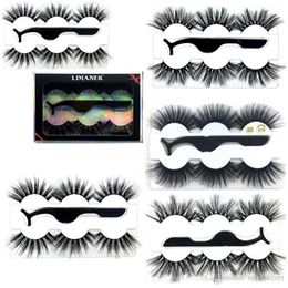 3 pares de pestañas postizas 8D de 25 mm, gruesas, largas y esponjosas, suaves, maquillaje de ojos, extensión de pestañas, pestañas con aplicador de clip para pestañas