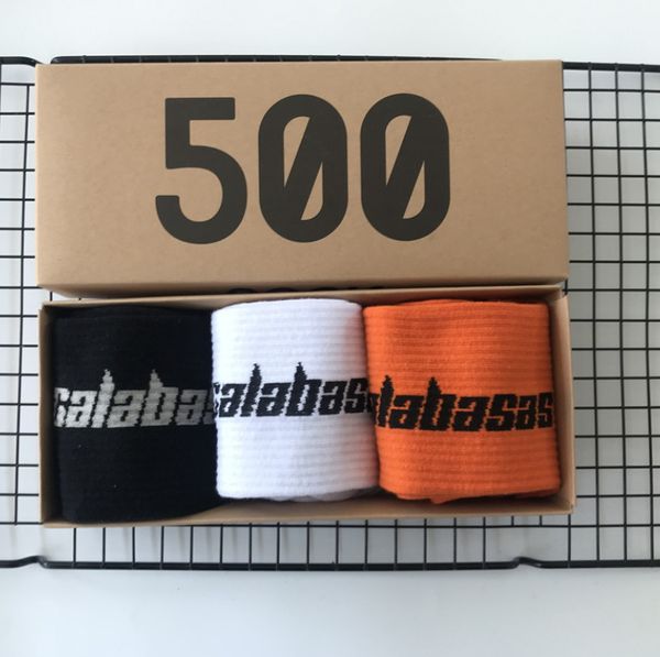 3 paires/boîte les nouvelles chaussettes 500 Style équipage mâle marée rue Europe Hip Hop Match marée jeunes chaussettes hommes et femmes grande taille chaussettes