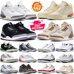 3 Palomino Jumpman 3s Basketbalschoenen Heren Dames Wit Cement Wizards Mocha Black Cat Lucky Green Unc Fire Red Dark Iris Heren Trainers Outdoor Sport Sneakers