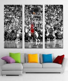 Cuadro sobre lienzo para pared de estrella de baloncesto de 3 paneles para sala de estar, decoración del hogar, póster impreso, Cuadros Decorativos 7052397