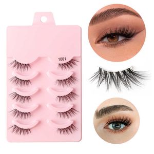 3 PCFalse Eyelashes Half Eey Lashes 3/5 pares Faux Mink Lashes Pestañas postizas reutilizables Herramientas de maquillaje mullidas naturales Extensión de pestañas falsas maquiagem Z0428