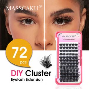 3 PCFALSE wimpers MassCaku Heat Bonded Cluster Lashes Beauty Cilia Soft Ribbon Strip Wimpers Extensions Custom Packaging False Eyelash Z0428