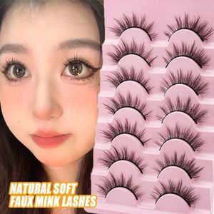 3 PCFALSE wimpers sexySheep Natural Eyelas Cross Manga Lashes 3D Mink Lashes valse wimpers zachte pieky volume nep wimpergroothandels make -up z0428