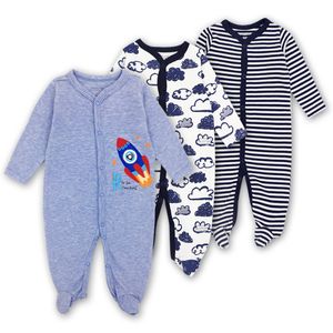 3 stks Merk Baby Meisjes Jongens Romper Lange Mouwen 100 Katoen Baby Pyjama Cartoon Gedrukt Baby Bodysuit Factory Cost Wholesale