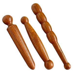 3 PCS MASSAGE MASSAGE Stick Tools en bois Masse-stylo à stylo Masseur